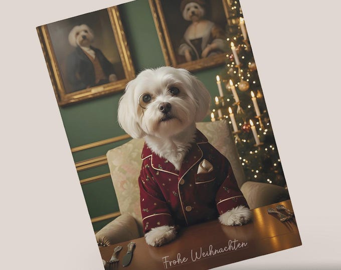 Christmas postcard Lord Maltese | A6 | UV varnish finish | 0.46 mm thick postcard chromo board 300 g
