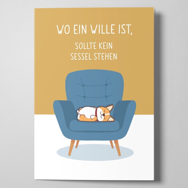 Wo Ein Wille Ist Sollte Kein Sofa Sein CouchartShop - Etsy.de