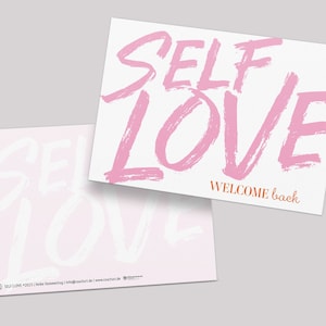 Postkarte SELFLOVE - Welcome back | A6 | 300g Naturkarton creme | klimaneutral gedruckt