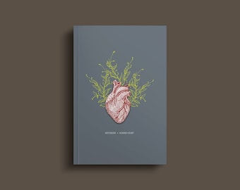 Notizbuch Menschliches Herz | A5 | 120 Seiten (!) Naturpapier | gepunktet | Ein tolles Geschenk für Medizin Student(innen) | Studienplaner