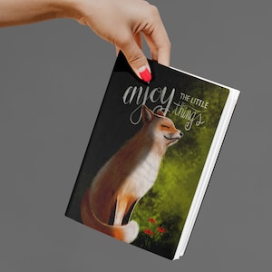 Notizbuch Fuchs | "Enjoy the little things" | A5 | 144 Seiten | Softcover matt | liniert | Naturpapier | Tagebuch |