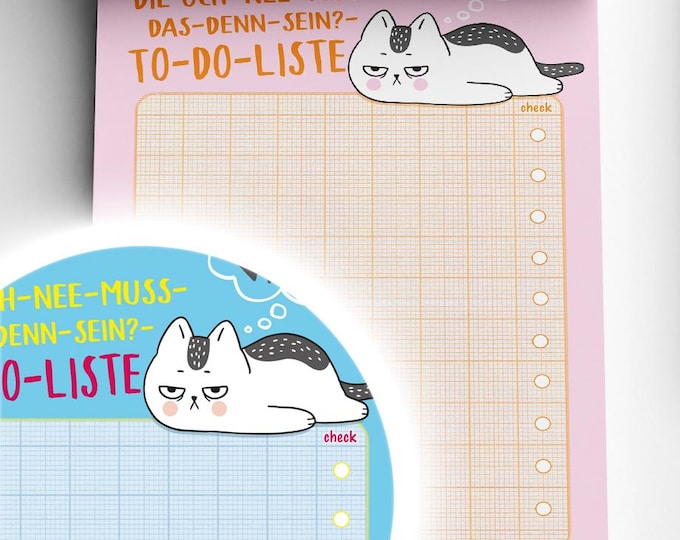 Funny notepad 100 sheets A6 | To-do pad | grumpy cat |