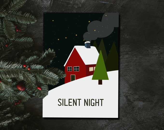 Folding card | Greeting card | A6 | 300g | Silent Night | Christmas card | Christmas gift | Advent | Christmas Eve