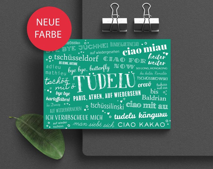 Funny Farewell Card Folding Card A6 | 300 g | Tüdelü | Crazy Farewells - now in a new color