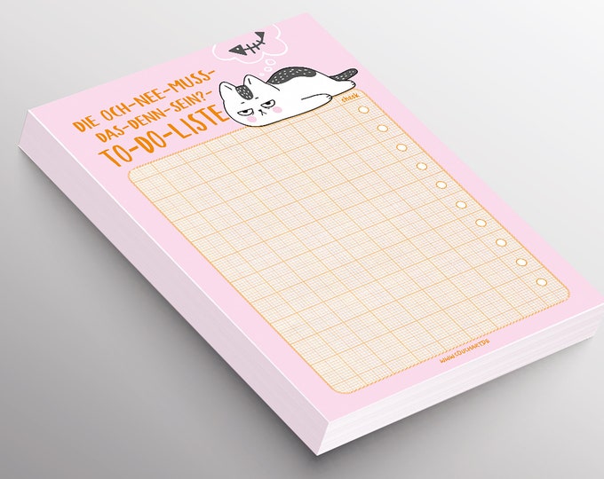 Funny notepad 100 sheets A6 | To-do pad | grumpy cat |