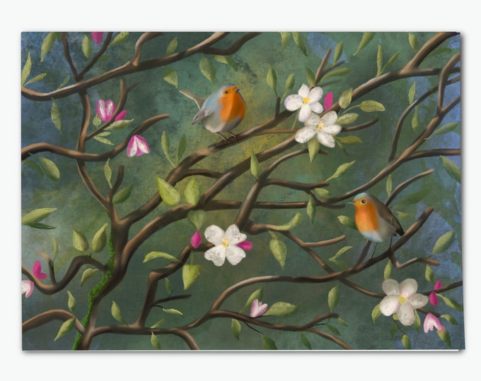 Folding card | secret garden | A6 | 300 g | robin