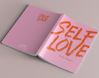 Notebook SELFLOVE A5 | 120 pages natural paper | Pages in dot design | BulletJournal | optionally including stickers