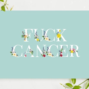 Fuck Cancer | Postkarte | Kampfansage gegen Krebs | A6 | 300 g |