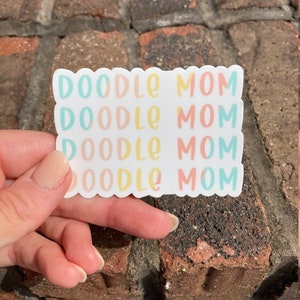 Doodle Mom Sticker, Dog Mom Sticker, Water Bottle Dog Sticker, Dog Mom Sticker For Cup, Laptop Sticker Dog, Laptop Sticker, Gifts For Do