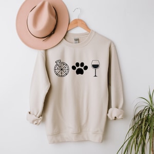 Hundemama Sweatshirt, Hunde und Pizza, Pizza Bier, Wein und Hunde Shirt, Hund Mama Sweatshirt, Hundelternteil Shirt, Hundemutter Geschenk, Hund Eltern Geschenk