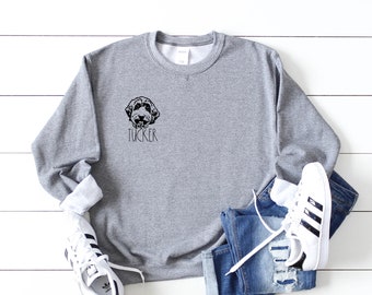 Customized Dog Sweatshirt, Personalized Dog Sweatshirt, Labradoodle Shirt, Labradoodle Sweatshirt, Labradoodle Gifts, Labradoodle Mom
