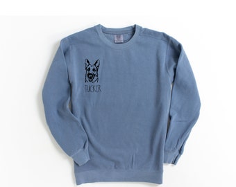 Customized Dog Sweatshirt, Personalized Dog Sweatshirt, German Shepherd Shirt, German Shepherd Crewneck, German Shepherd