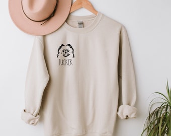 Customized Pomeranian Sweatshirt, Personalized Dog Sweatshirt, Pomeranian Shirt, Pomeranian Sweatshirt, Pomeranian Crewneck, Pomeranian