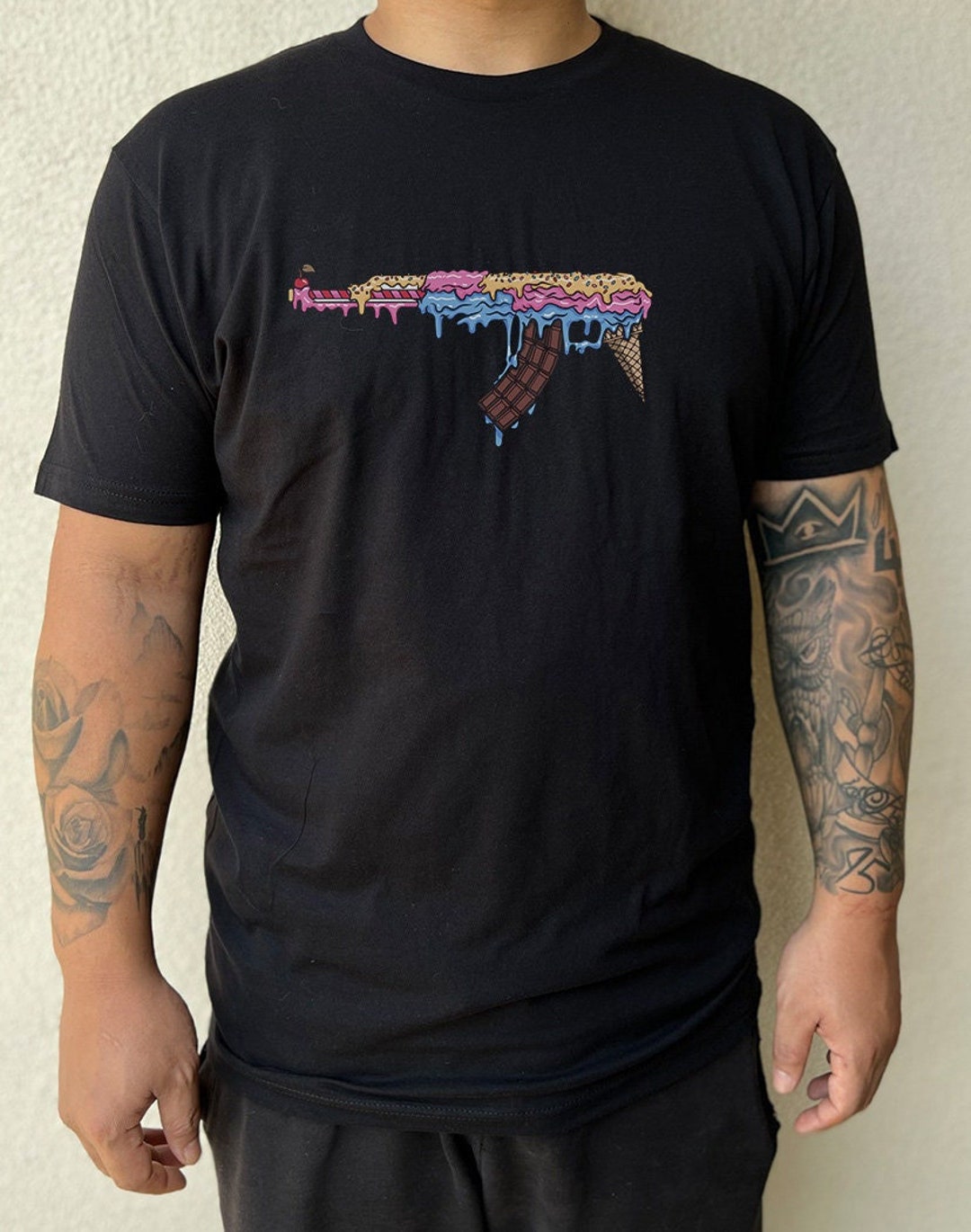 Ice Cream Gun Shirt AK47 Gun Shirt Cool Gun Shirt Etsy
