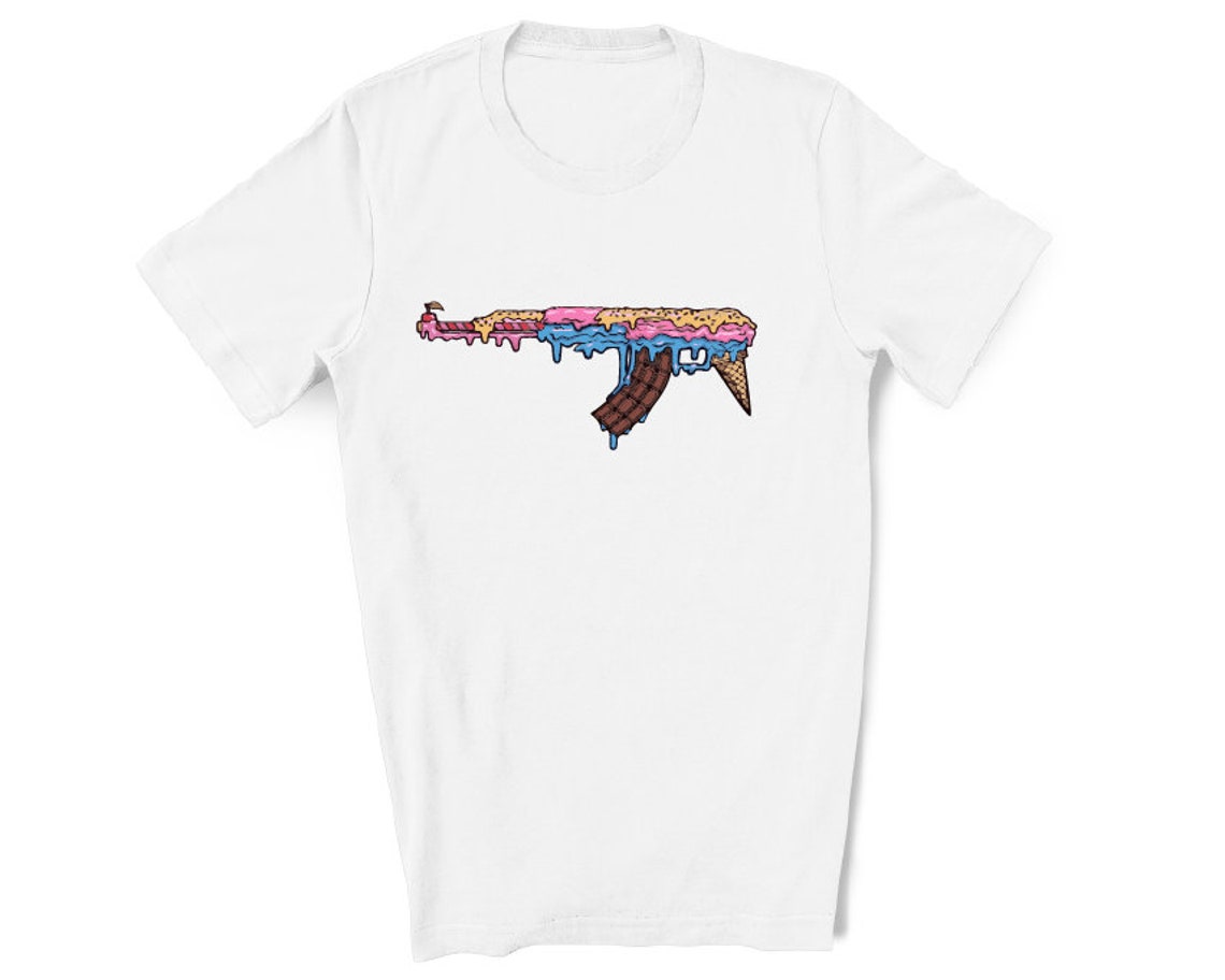 Ice cream gun shirt AK47 gun shirt cool gun shirt Etsy