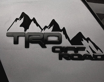 5Th & 6Th Generation 4Runner TRD Off Road Pillar Mountain Decals Matte Black  *Sold as a Pair*