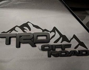 5Th and 6Th 4Runner TRD Off Road Pillar Decals, Matte Black Mountain  (Pair)