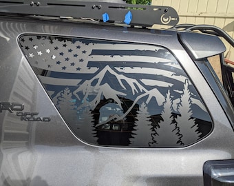 Fits 2010-2024 Toyota 4RUNNER Rear Side Window Decal Sticker