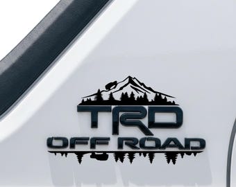6Th Generation 4Runner TRD Off Road Pillar Mountain Decals Matte Black  *Sold as a Pair*