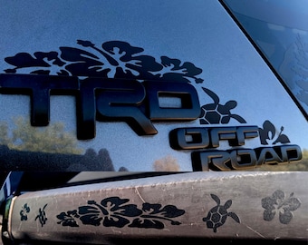 5Th & 6Th Generation 4Runner TRD Off Road Pillar Hibiscus and Turtle *Sold as a Pair*