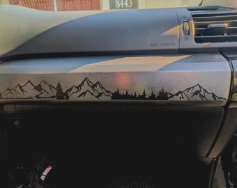 5th Gen 4Runner Mountains and Trees Dashboard Decal