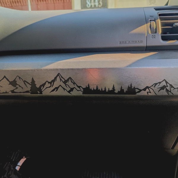 5th Gen 4Runner Mountains and Trees Dashboard Decal