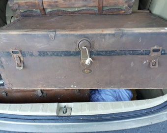 Vintage McBrine Steamer Trunk