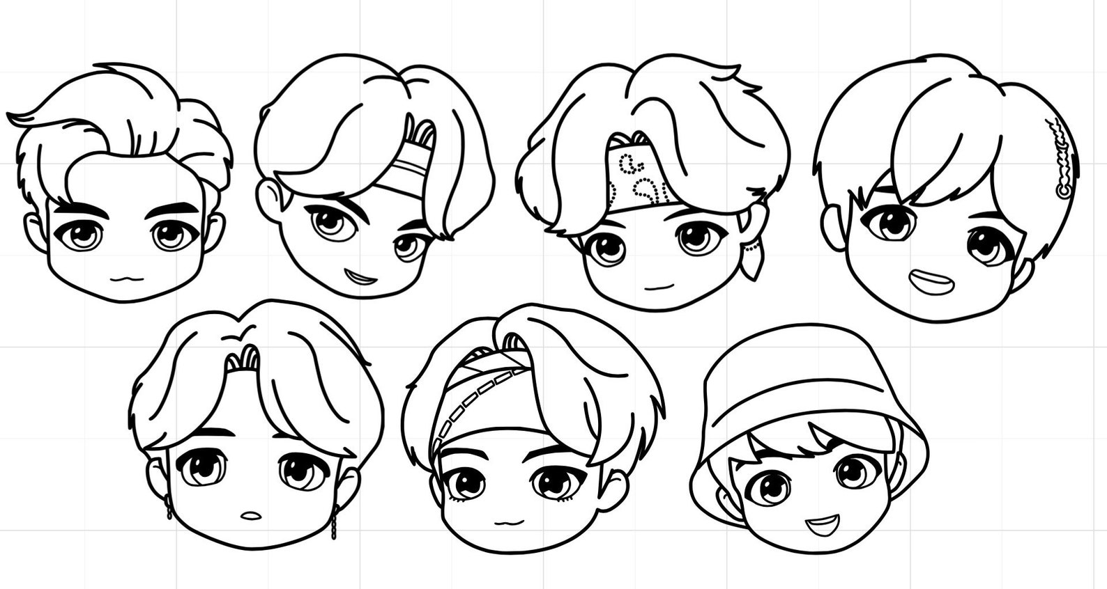 Bts Tinytan Mic Drop Chibi Head Sticker Set Etsy Chib vrogue.co
