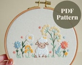 卸し売り購入 Instant Pattern, Embroidery Sheep Lunar Digital PDF Download アクセサリー