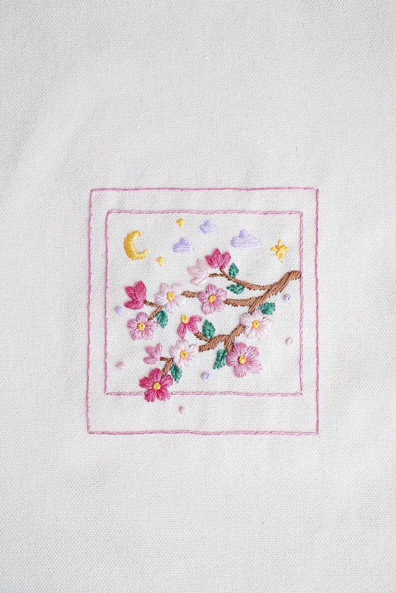Cherry Blossom Embroidery Pattern Instant Digital Download | Etsy