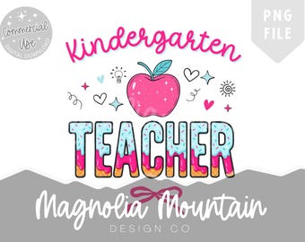 Kindergarten Teacher PNG | Ice Cream Teacher Shirt Design | Back to School Sublimation PNG | Cute Teacher Commercial Use PNG File