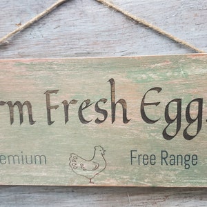 Farm Fresh Eggs Sign | Farmhouse Kitchen Decor | Farmhouse Sign | Kitchen Decorations | Farm Decor | Barn Sign | Fresh Eggs Sign | Wood Sign
