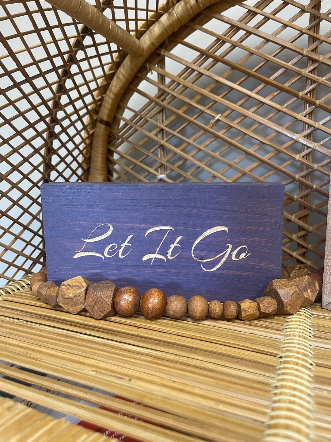 Let It Go Sign | Inspirational Wood Carved Sign | Motivational Sign ...