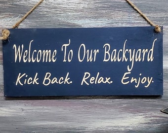 Personalized Engraved Wood Sign | Custom Outdoor Decor
