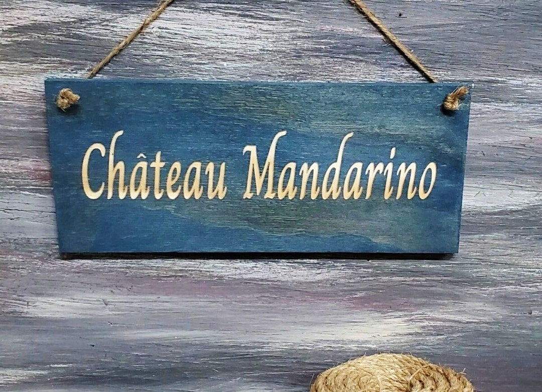 Personalized Wood Hanging Sign Custom Sign Outdoor Personalized Sign