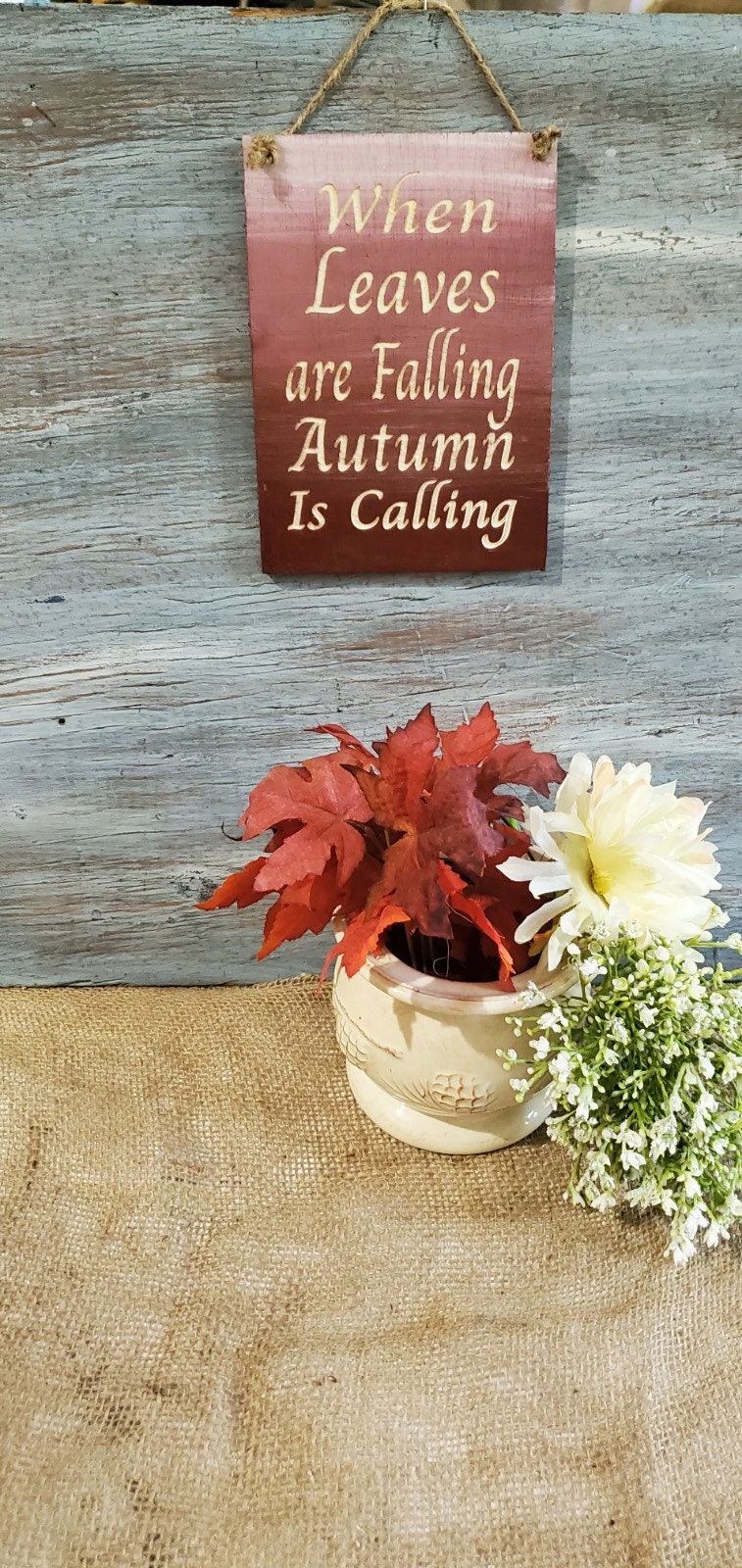 Fall Sign Fall Decor When Leaves are Falling Autumn is Etsy
