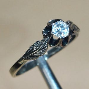 Elegante anello in argento sovietico con pietra incolore, misura 8, anello in argento russo con pietra incolore, anello sovietico, anello URSS, anello in pietra incolore, anello URSS