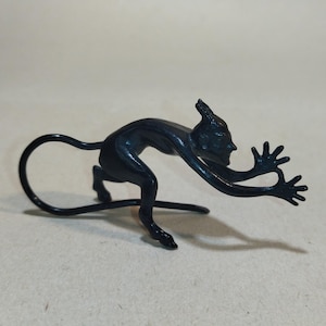 Miniature devil kasli, iron Satan, Metal devil,Mephistopheles,Vintage figure devil, Cast iron miniature devil,Satan figurine,devil statuette