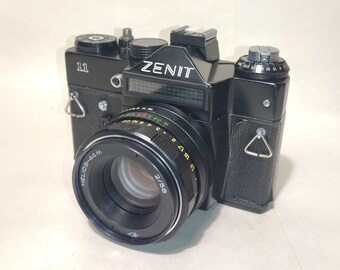 Vintage camera Zenit 11 lens Helios 44m,Soviet SLR camera,Soviet camera zenith,Soviet reflex camera zenith,Soviet film camera,lomography cam