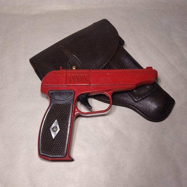 Rare Soviet toy pistol in holster,Makarov pistol toy,Vintage Kids Toy,Vintage soviet toy gun,soviet military toy,Makarov pistol,USSR Toy
