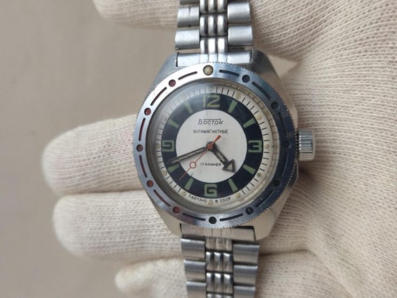 Vintage Vostok commander watch , mechanical watch Vostok , russian watch Vostok , Soviet Wostok watch,Vostok  amphibian, Vostok diver View 5