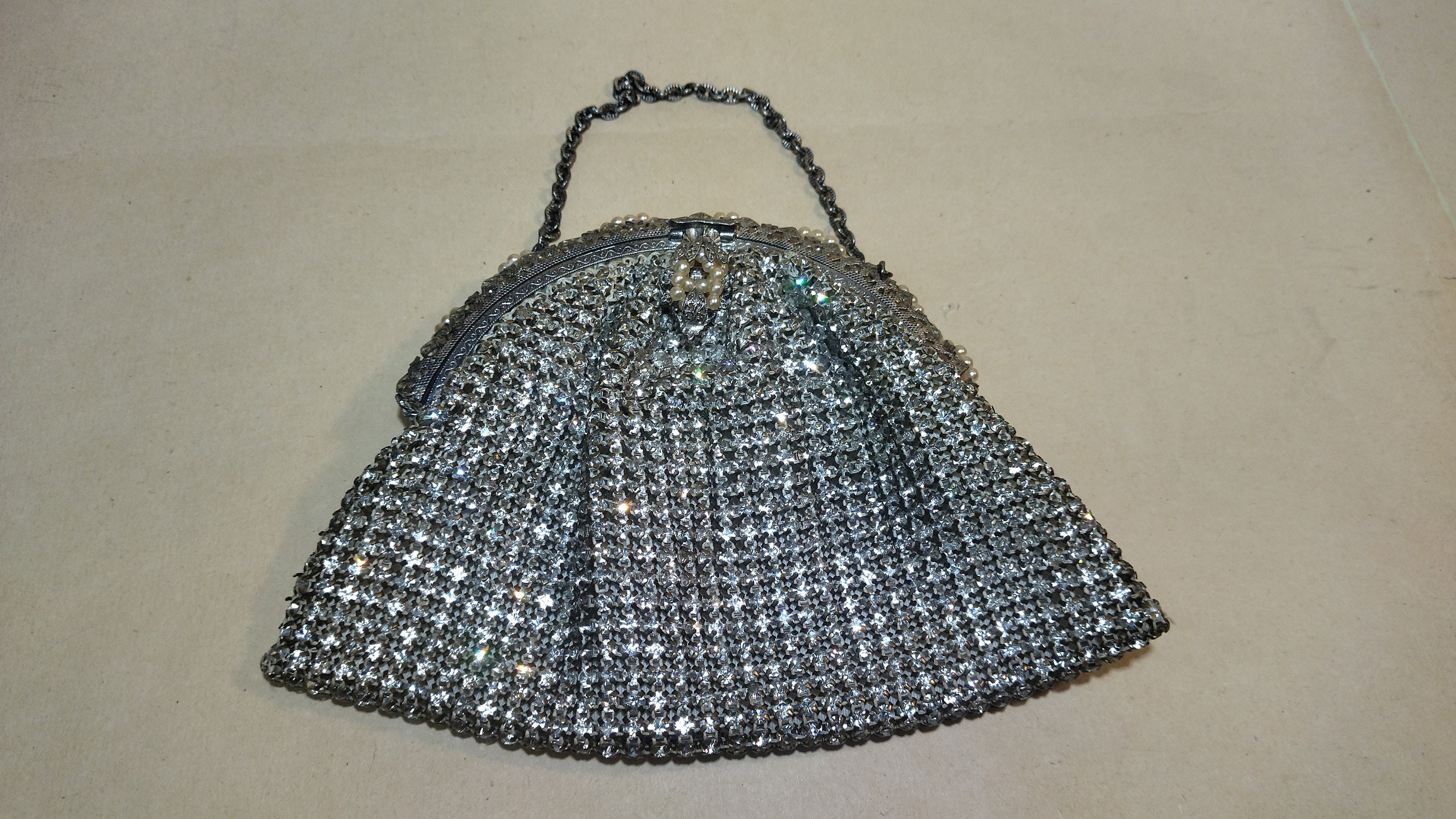 Vintage Swarovski Crystal Bag Purse,vintage Handbag Purse, Vintage