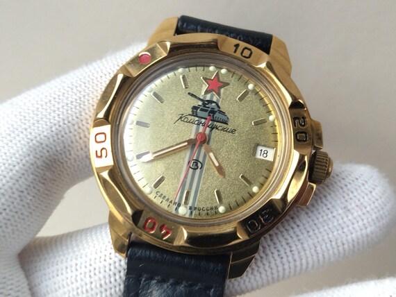 Vostok Commander Watch, Vostok tank commander watch, USSR military watch, Watches Vostok USSR, Soviet men watch Vostok, USSR wristwatch