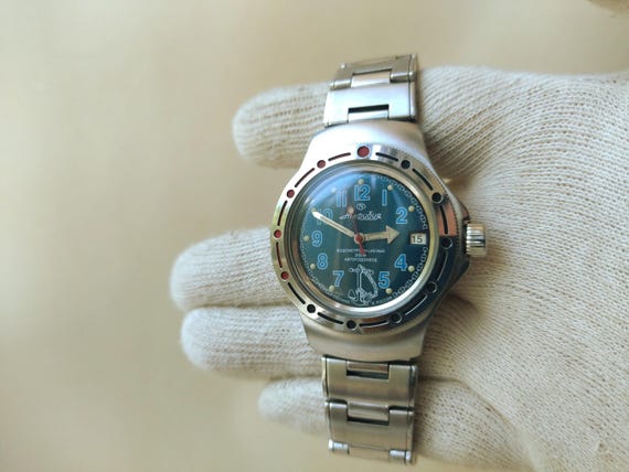 Vintage Vostok amphibian automatic, Vostok military watch, russian watch Vostok , Soviet Wostok watch, Vostok Diver watch