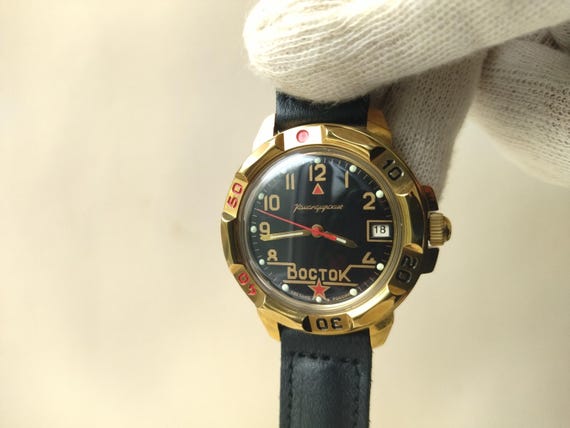 New vintage Vostok watches, Vostok tank commander watch, USSR military watch, Watches Vostok USSR, Soviet men watch Vostok, USSR wristwatch View 3