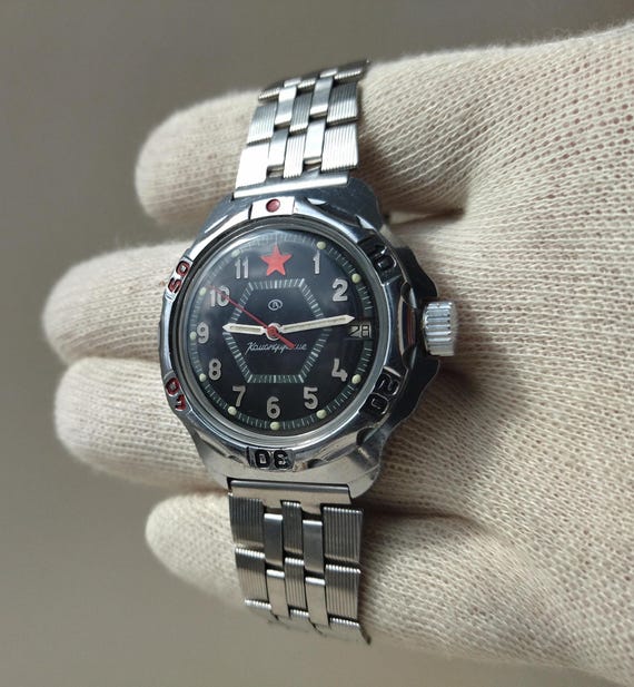 Vostok Commander Watch, Vostok tank commander watch, USSR military watch, Watches Vostok USSR, Soviet men watch Vostok, USSR wristwatch