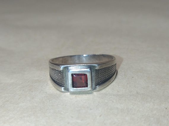Beautiful Ukrainian silver ring ruby size 11 ,rus… - image 5