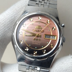 Vintage watch Orient,Orient watch coral-black dial,orient watch 3 stars,Mechanical Japanese Watches,Vintage Japanese Watches,automatic watch