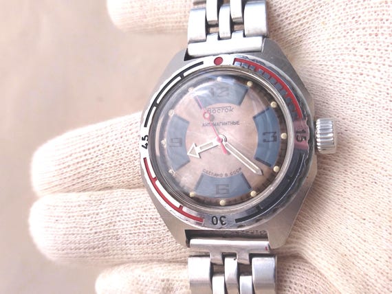 Vintage Vostok commander watch , mechanical watch Vostok , russian watch Vostok , Soviet Wostok watch,Vostok amphibian, Vostok diver