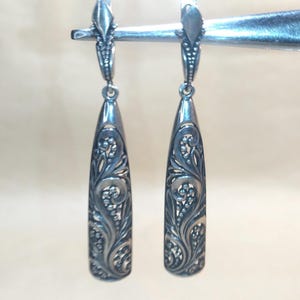 Långa ukrainska silverörhängen, hängenörhängen, vintage ukrainska örhängen, långa hängenörhängen, stora hängenörhängen, örhängen med hängen